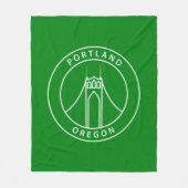 Portland Oregon Design Fleece Deken (Voorkant)