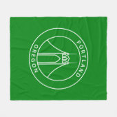 Portland Oregon Design Fleece Deken (Voorkant (Horizontaal))