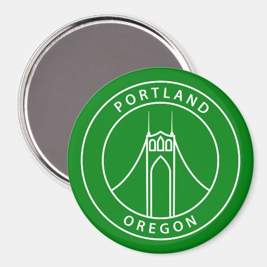 Portland Oregon Design Magneet (Voorkant / Achterkant)