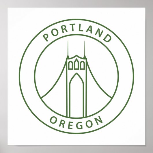 Portland Oregon Design Poster (Voorkant)
