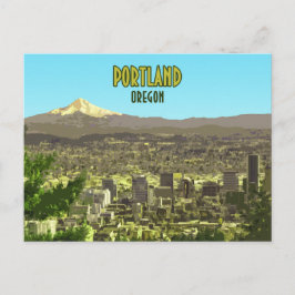 Portland Oregon Downtown Mt. Hood Vintage Briefkaart