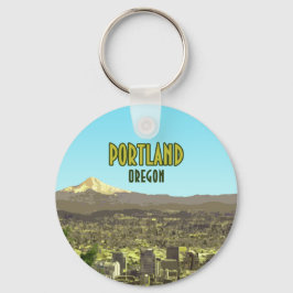 Portland Oregon Downtown Mt. Hood Vintage Sleutelhanger