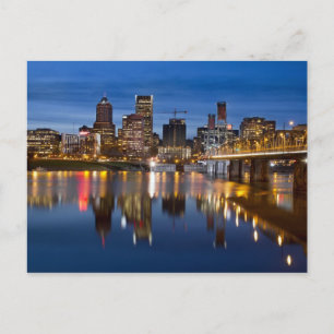 Portland Oregon Downtown op het Briefkaart Blue Ho