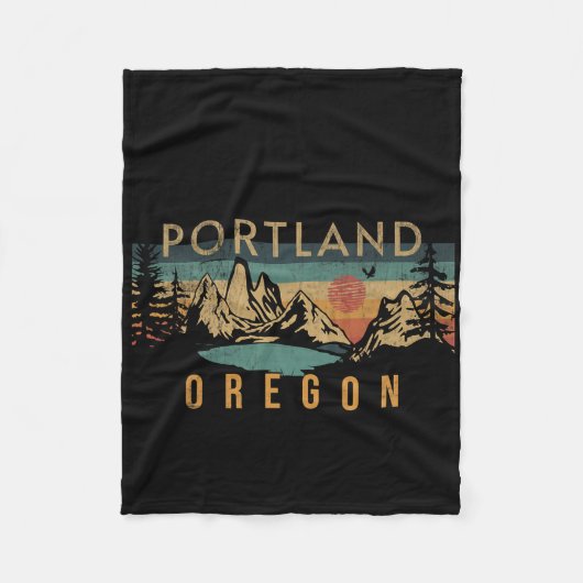 Portland Oregon Fleece Deken (Voorkant)