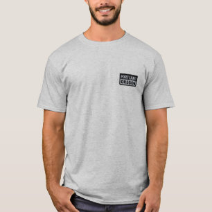 Portland Oregon geborduurde pleister T-shirt