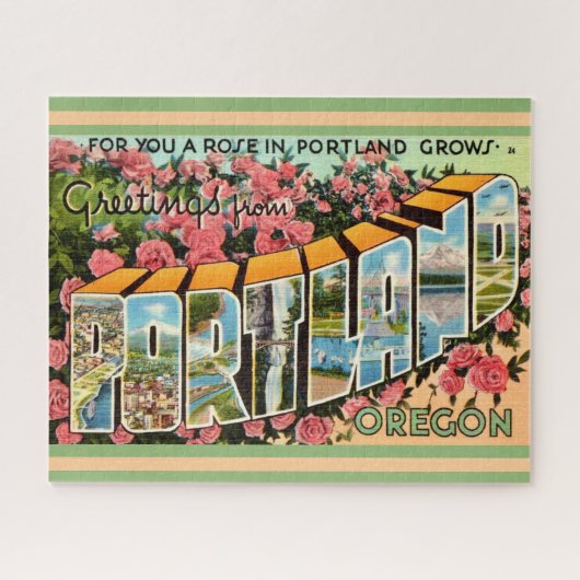 Portland Oregon Groeten Legpuzzel (Horizontaal)