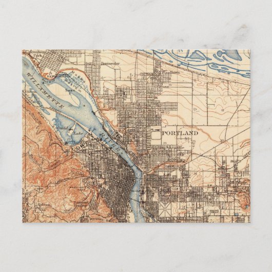 Portland Oregon kaart (Voorkant)