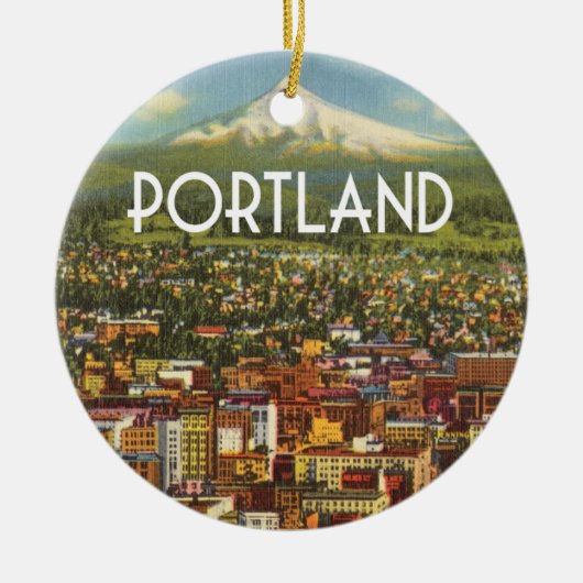  Portland, Oregon Keramisch Ornament (Voorkant)