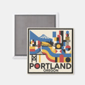 Portland Oregon Magneet (Voorkant / Achterkant)