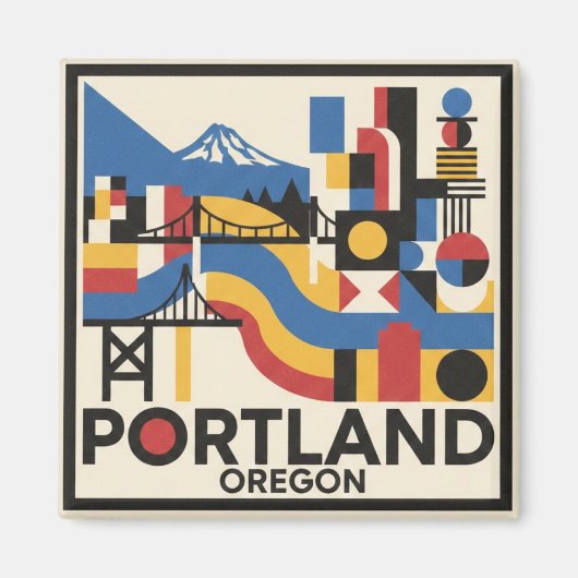 Portland Oregon Magneet (Voorkant)
