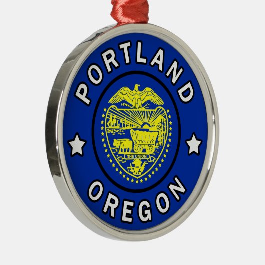 Portland Oregon Metalen Ornament (Rechts)