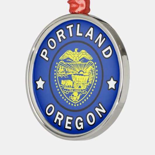 Portland Oregon Metalen Ornament (Links)