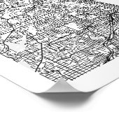 Portland Oregon Minimal Modern Street Map Poster (Hoek)
