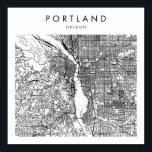 Portland Oregon Minimal Modern Street Map Poster<br><div class="desc">Portland Oregon Minimal Modern Street Map</div>