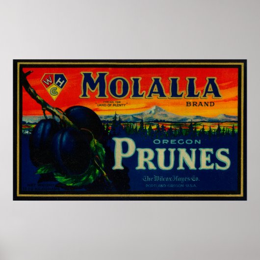 Portland, oregon-Molalla-label Poster (Voorkant)