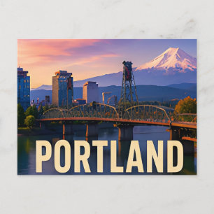 Portland Oregon Mount Hood Landschap Reis Cadeau Briefkaart