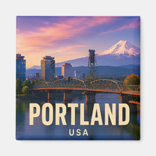 Portland Oregon Mount Hood Landschap Reis Cadeau Magneet