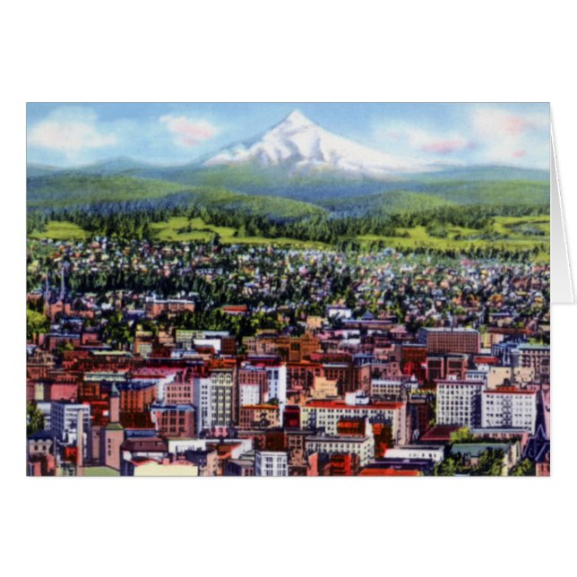 Portland Oregon Mt. Hood uit City (Voorkant Horizontaal)