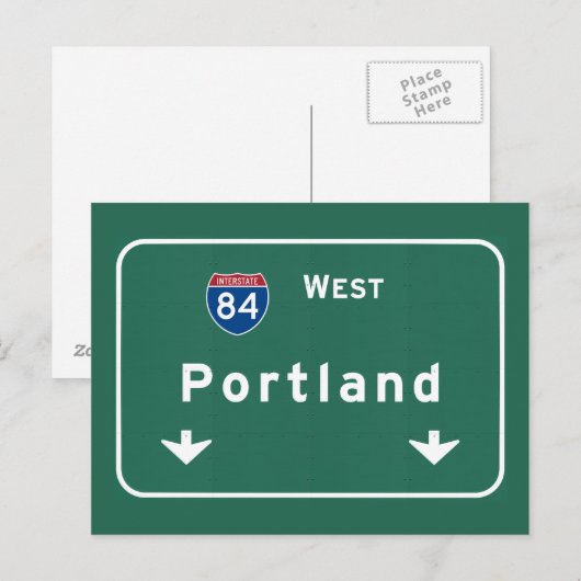 Portland Oregon of Interstate Highway Freeway : Briefkaart (Voorkant / Achterkant)