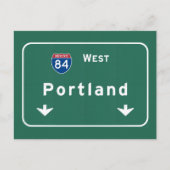 Portland Oregon of Interstate Highway Freeway : Briefkaart (Voorkant)