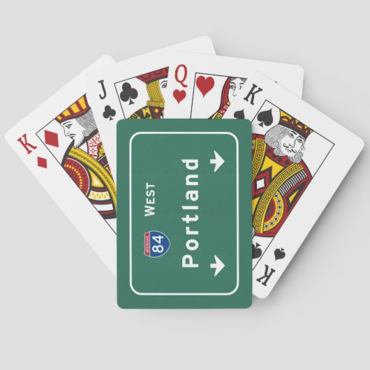 Portland Oregon of Interstate Highway Freeway : Pokerkaarten (Achterkant)