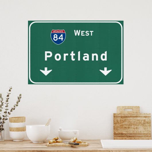 Portland Oregon of Interstate Highway Freeway : Poster (Keuken)