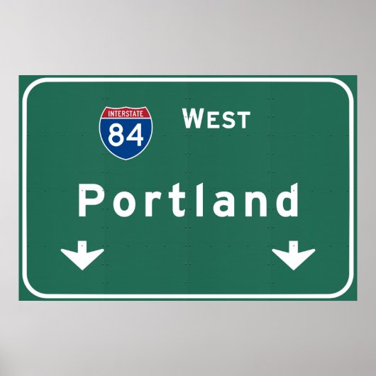 Portland Oregon of Interstate Highway Freeway : Poster (Voorkant)