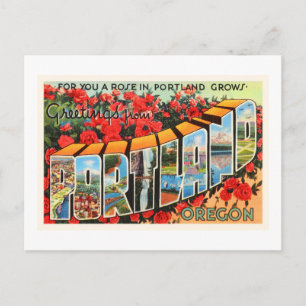 Portland Oregon of Old Vintage Travel Souvenir Briefkaart