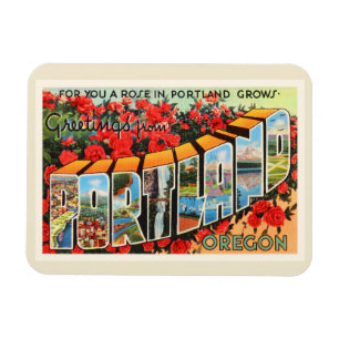 Portland Oregon of Old Vintage Travel Souvenir Magneet