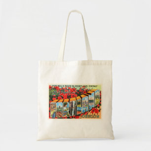 Portland Oregon of Old Vintage Travel Souvenir Tote Bag