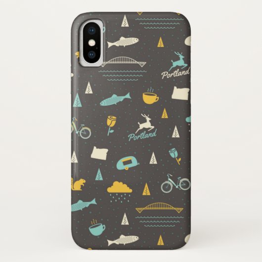 Portland, Oregon Pattern Case-Mate iPhone Case (Achterkant)