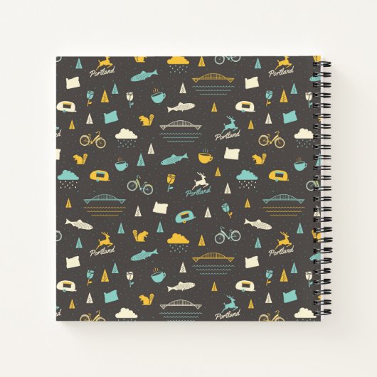 Portland, Oregon Pattern Notitieboek (Achterkant)