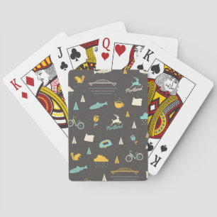 Portland, Oregon Pattern Pokerkaarten