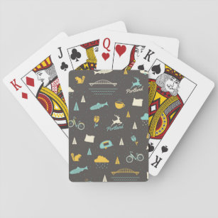 Portland, Oregon Pattern Pokerkaarten
