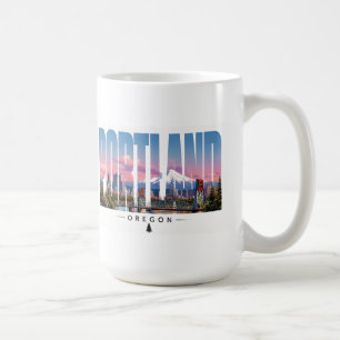 Portland Oregon Rivierfront Berg Reizen Koffiemok