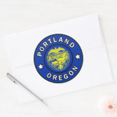 Portland Oregon Ronde Sticker (Envelop)