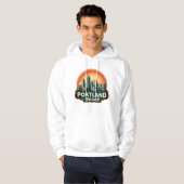 Portland Oregon Silhouet Hoodie (Voorkant volledig)