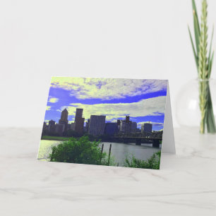 Portland, Oregon Skyline #2 Kaart