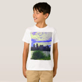 Portland, Oregon Skyline #2 T-Shirt (Voorkant volledig)