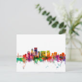 Portland Oregon Skyline Briefkaart (Staand voorkant)