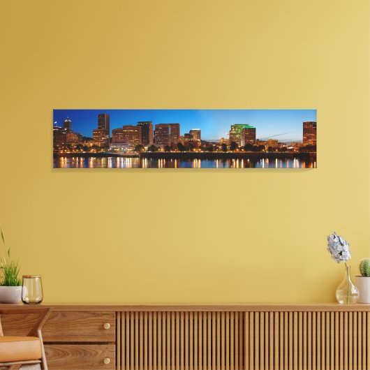 Portland Oregon Skyline Canvas Afdruk (Insitu (Woonkamer))