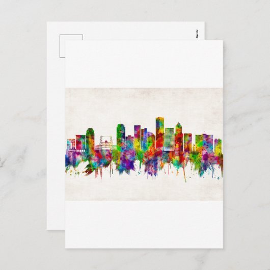 Portland Oregon Skyline Feestdagenkaart (Voorkant / Achterkant)