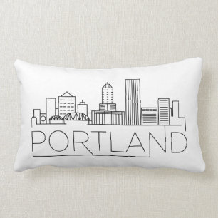 Portland, Oregon Skyline Lumbar Pillow Kussen
