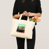 Portland Oregon Skyline met Mount Hood Mini Tote Bag (Voorkant (product))