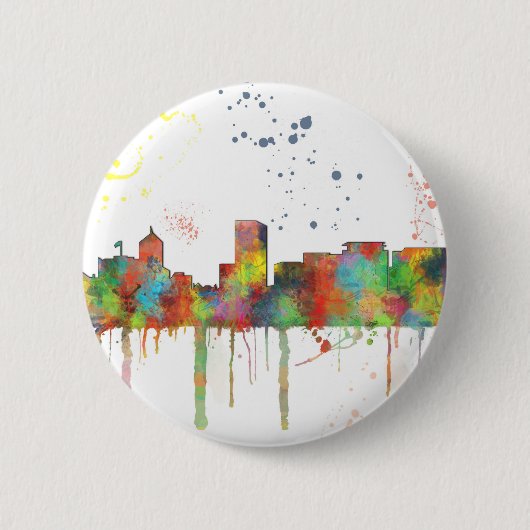 PORTLAND OREGON SKYLINE RONDE BUTTON 5,7 CM (Voorkant)