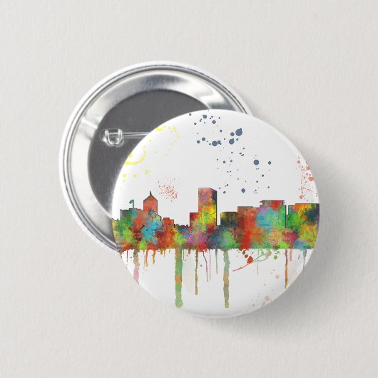 PORTLAND OREGON SKYLINE RONDE BUTTON 5,7 CM (Voorkant /achterkant)