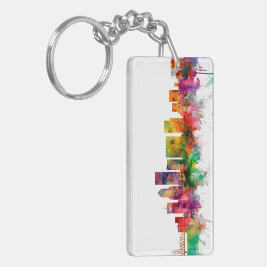 Portland Oregon Skyline Sleutelhanger (Voorkant Links)