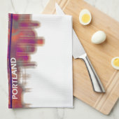 Portland Oregon Skyline Theedoek (Quarter Fold)