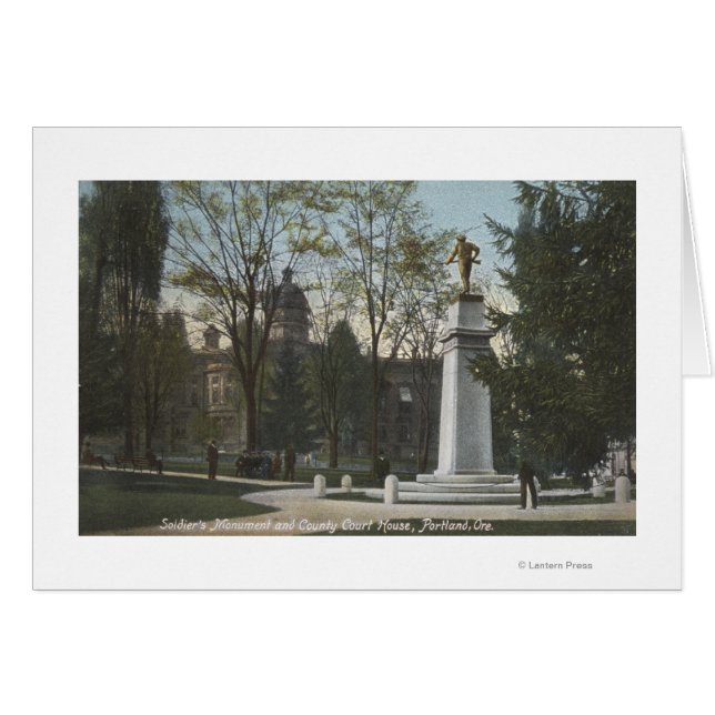 Portland, Oregon - Soldier's Monument & County (Voorkant Horizontaal)
