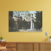 Portland, Oregon - Soldier's Monument & County Canvas Afdruk (Insitu (Woonkamer))